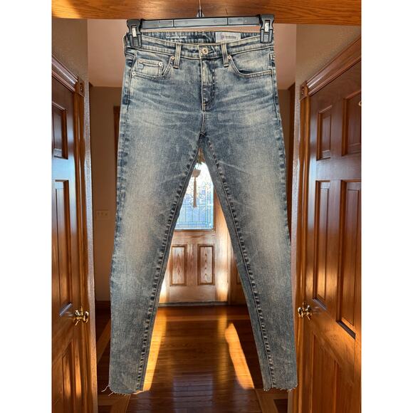AG Adriano Goldschmied The Legging Ankle Jeans – Light Wash Raw Hem - SIZE 26 - Picture 6 of 12
